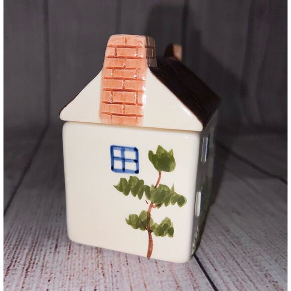 Haldon Group Blue Cream Ceramic Kitchen English Cottage Village Town Tea Set 3x - Picture 12 of 16